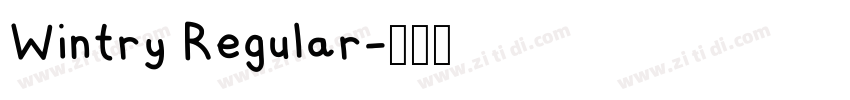 Wintry Regular字体转换 Wintry Regular字体转换